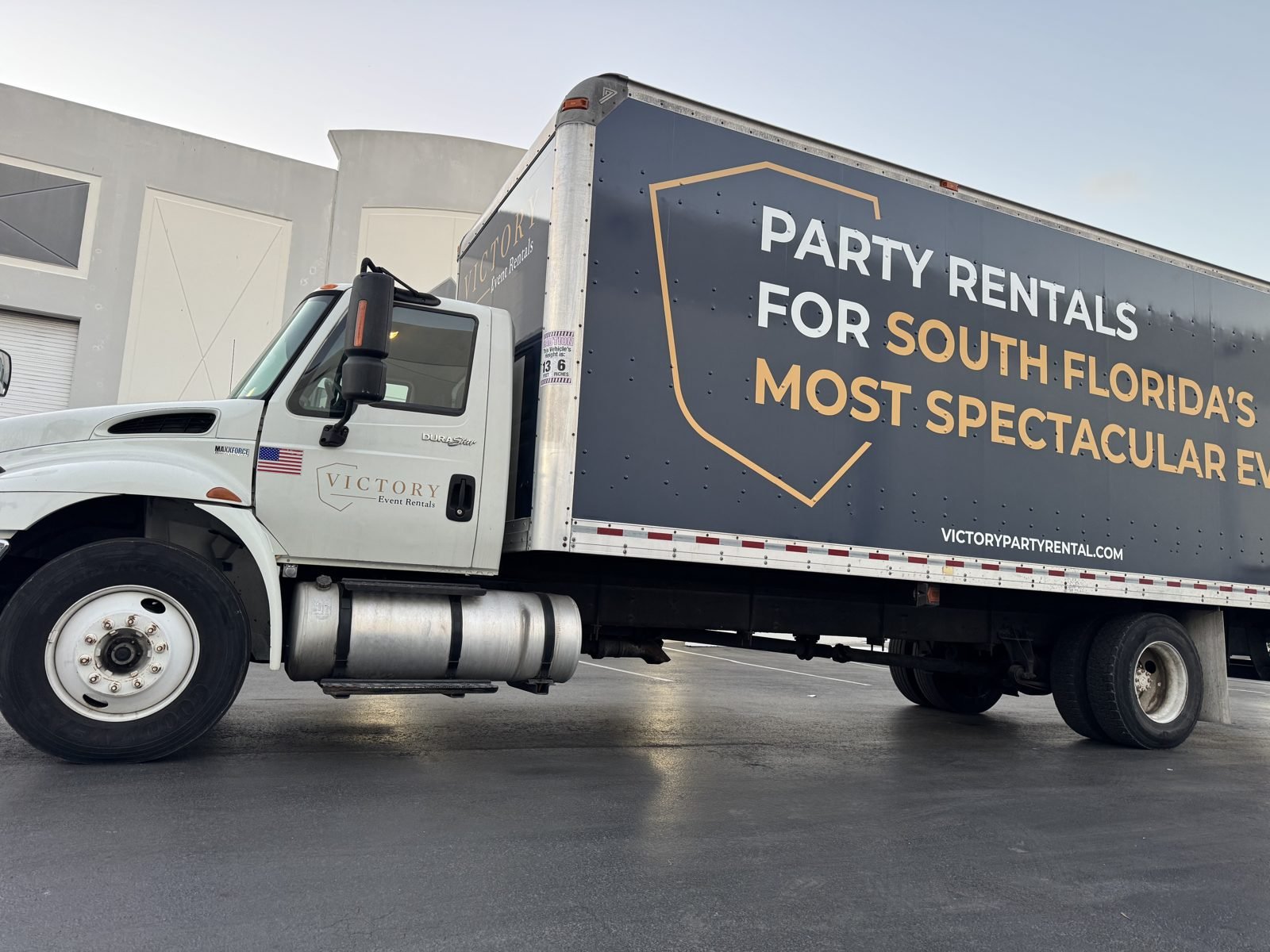 Box truck wrap for a South Florida party rental company
